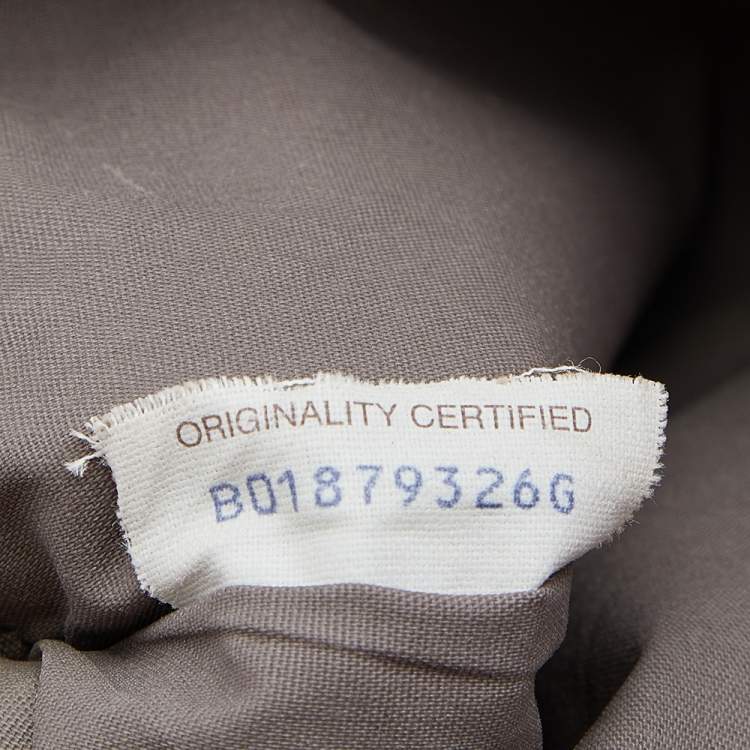 Pre Owned Bottega Veneta French Beige Intrecciato Leather Zip Pouch