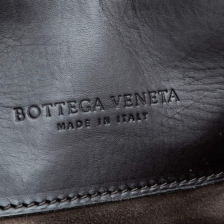 Pre Owned Bottega Veneta Dark Brown Intrecciato Leather Medium Roma Tote