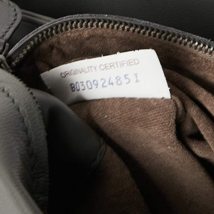 Pre Owned Bottega Veneta Grey Intrecciato Leather Olimpia Bag
