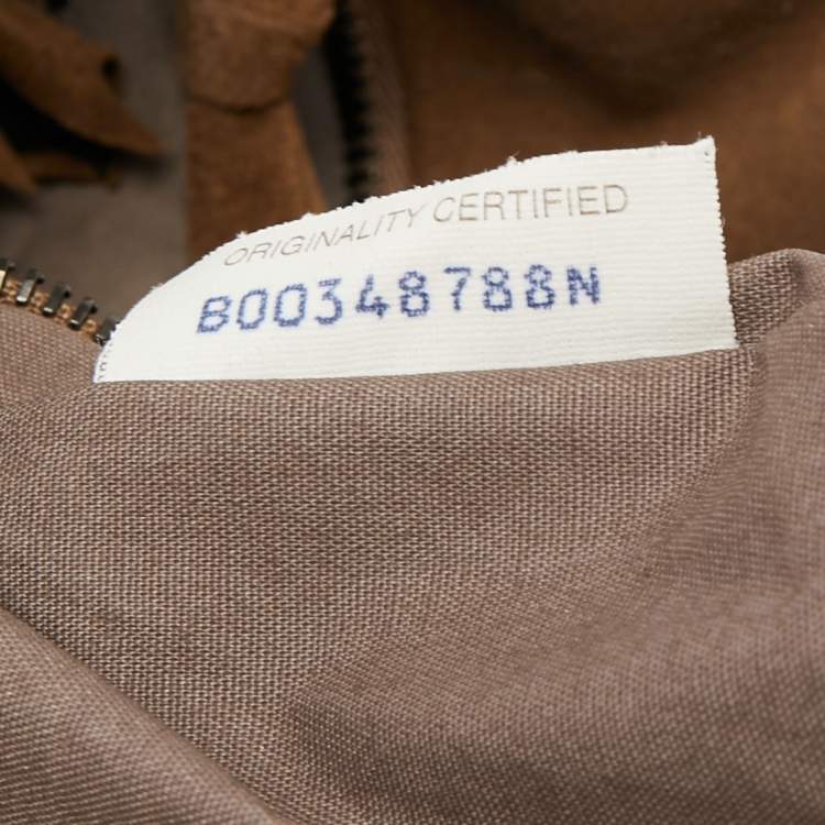 Pre Owned Bottega Veneta Brown Intrecciato Suede Knot Hobo