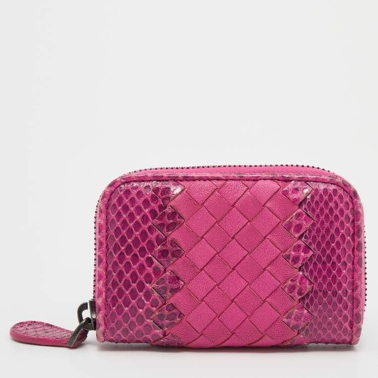 Pink snakeskin wallet sale