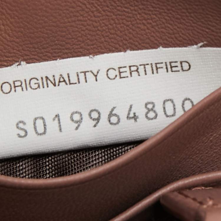 Pre Owned Bottega Veneta Old Rose Intrecciato Leather Wallet on Chain