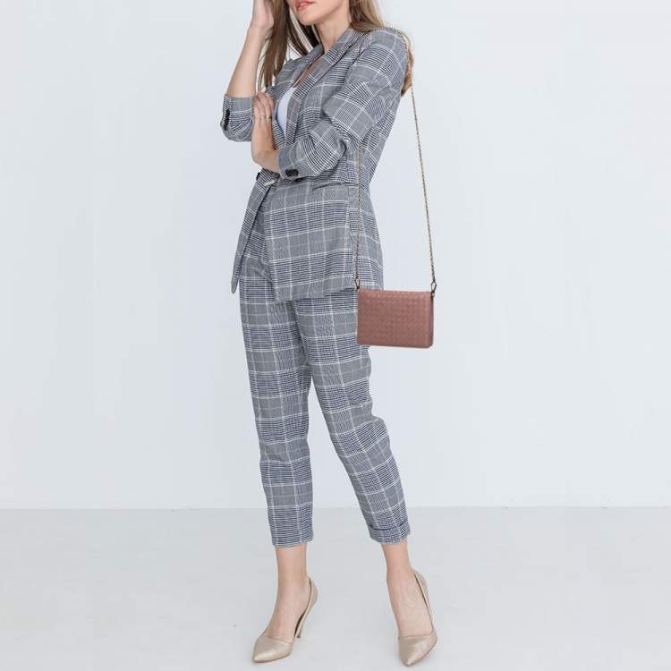 Pre Owned Bottega Veneta Old Rose Intrecciato Leather Wallet on Chain