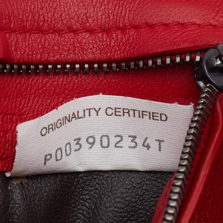 مملوكة مسبقًا Bottega Veneta Red Intrecciato Leather Card Holder