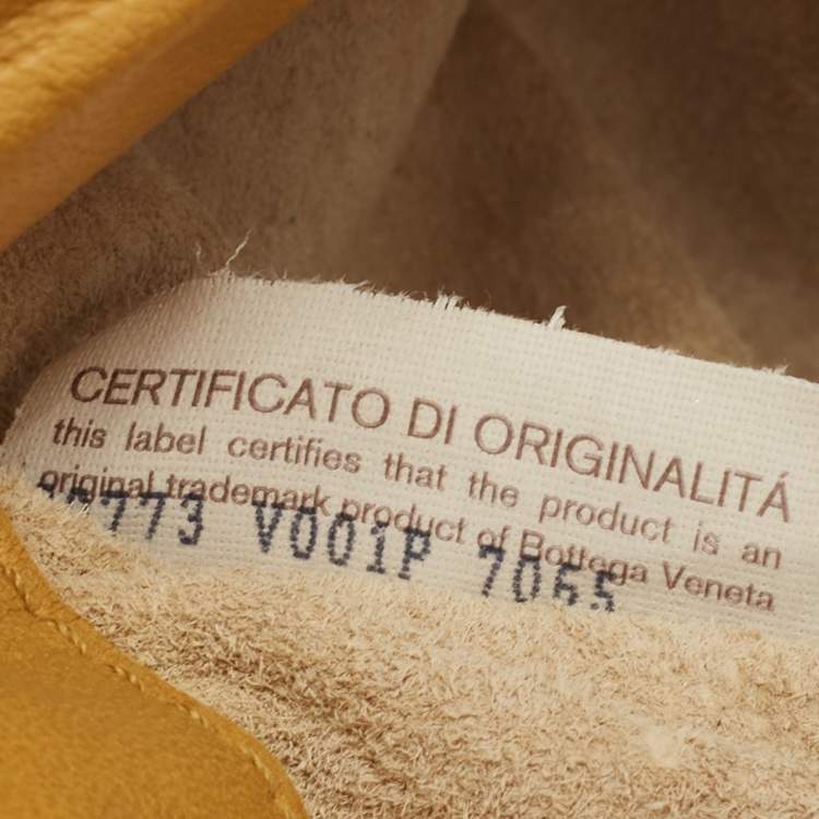 Pre Owned Bottega Veneta Yellow Intrecciato Leather Shoulder Bag