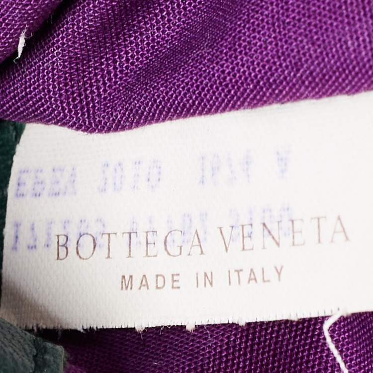 Pre Owned Bottega Veneta Green Intrecciato Leather Medium Roma Tote