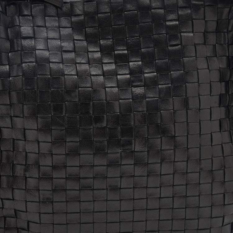 Pre Owned Bottega Veneta Intrecciato Leather Top Handle Bag