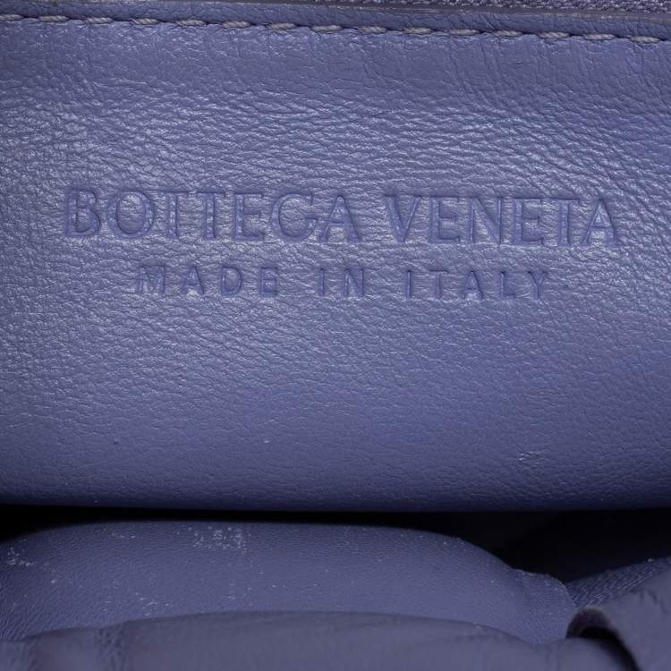 Pre Owned Bottega Veneta Lilac Padded Leather Cassette Shoulder Bag