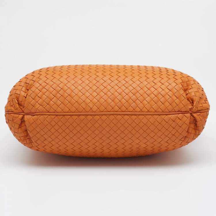 Pre Owned Bottega Veneta Tan Intrecciato Leather Satchel