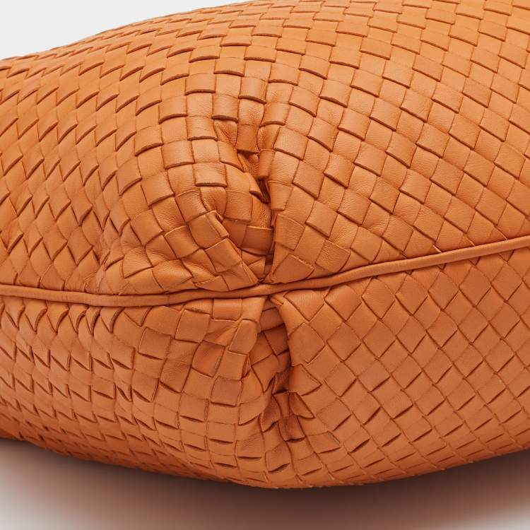 Pre Owned Bottega Veneta Tan Intrecciato Leather Satchel