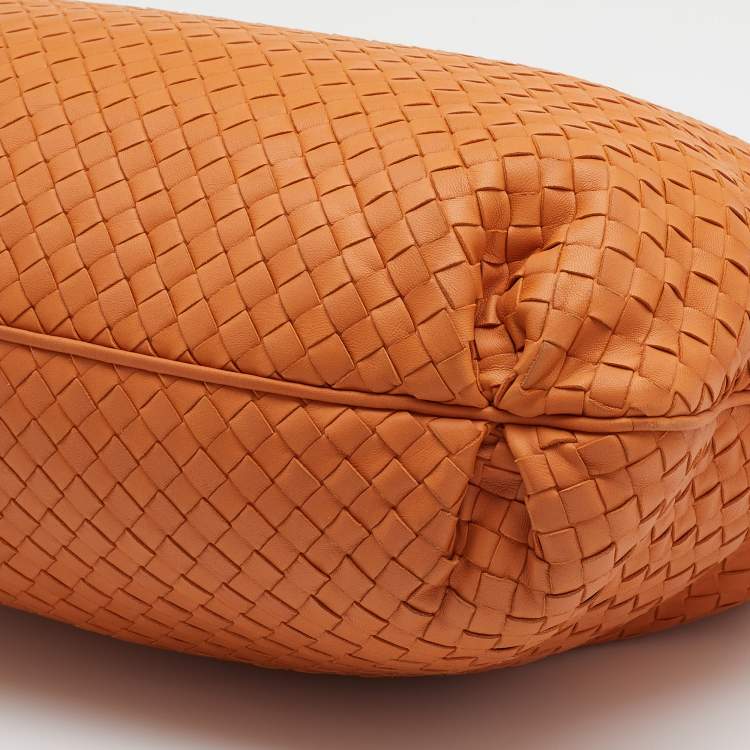 Pre Owned Bottega Veneta Tan Intrecciato Leather Satchel