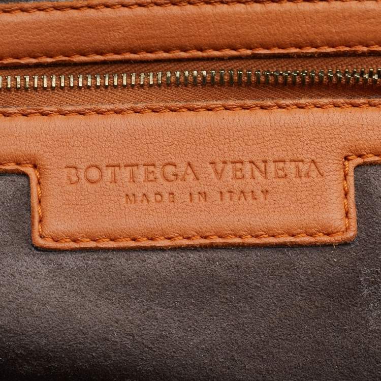Pre Owned Bottega Veneta Tan Intrecciato Leather Satchel