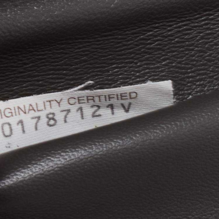 Pre Owned Bottega Veneta Grey Intrecciato Leather Trifold Wallet