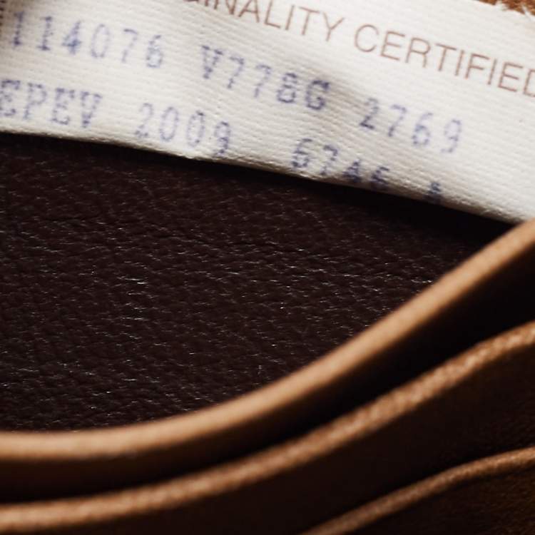 Pre Owned Bottega Veneta Brown Intrecciato Leather Zip Around Wallet