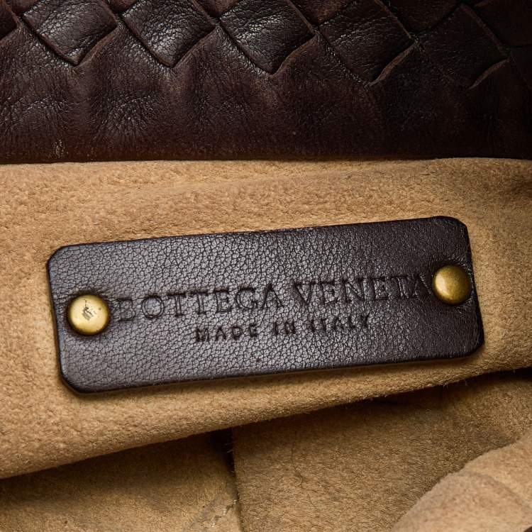 Pre Owned Bottega Veneta Brown Intrecciato Leather Tote