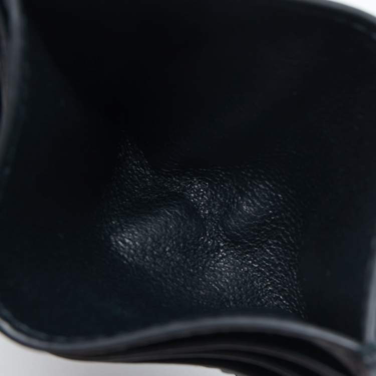 مملوكة مسبقًا Bottega Veneta Black Intrecciato Leather Card Holder