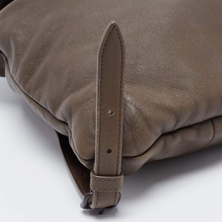 Pre Owned Bottega Veneta Brown Intrecciato Leather Backpack 