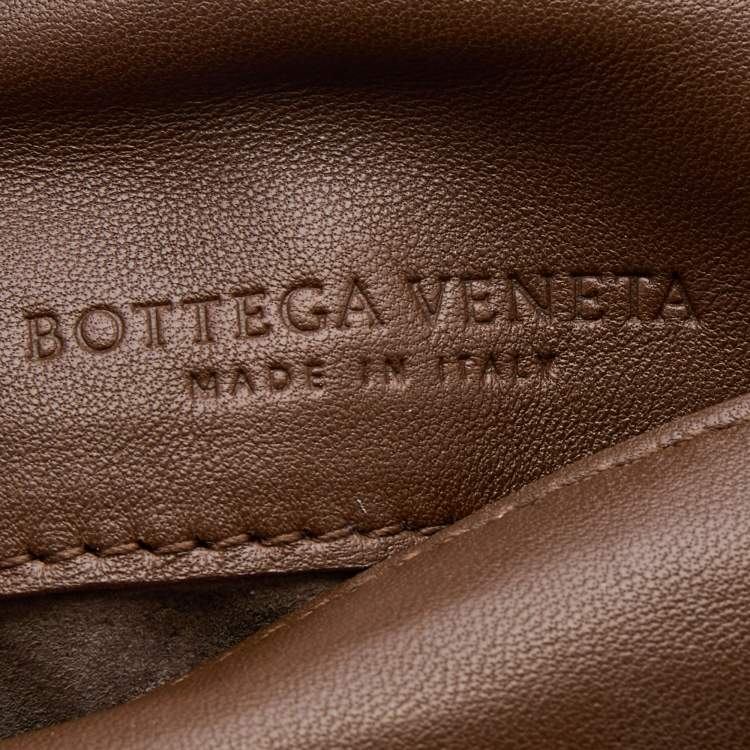 Pre Owned Bottega Veneta Brown Intrecciato Leather Mini Crossbody Bag