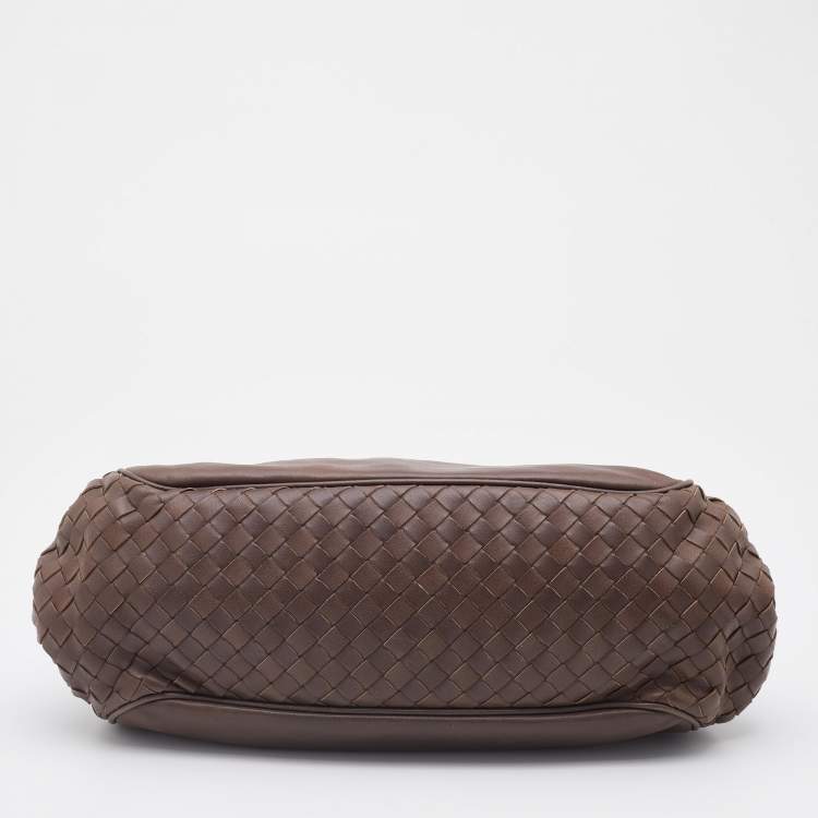 Pre Owned Bottega Veneta Brown Leather Napoli Bag