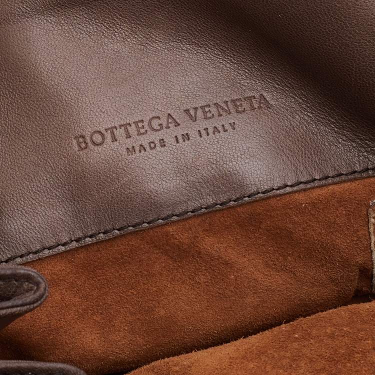 Pre Owned Bottega Veneta Brown Leather Napoli Bag