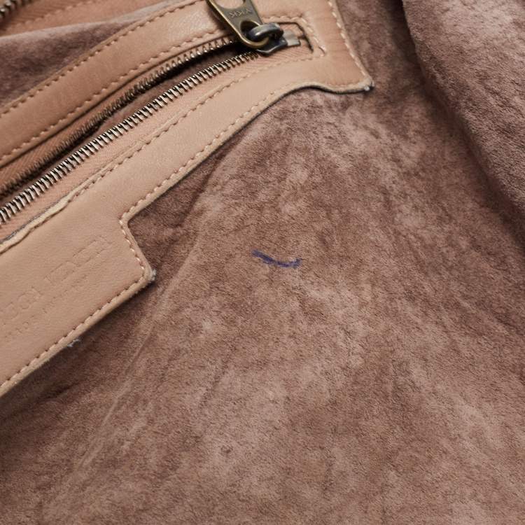 Pre Owned Bottega Veneta Beige Intrecciato Leather Hobo 