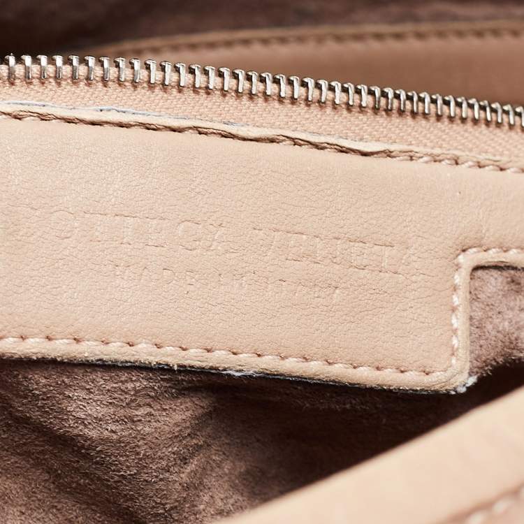 Pre Owned Bottega Veneta Beige Intrecciato Leather Hobo 