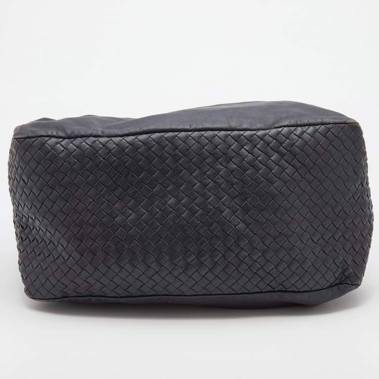 Pre Owned Bottega Veneta Purple Intrecciato Leather Knot Hobo