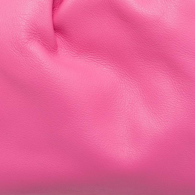 Pre Owned Bottega Veneta Pink Leather Mini The Pouch Bag