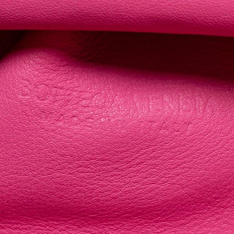 Pre Owned Bottega Veneta Pink Leather Mini The Pouch Bag