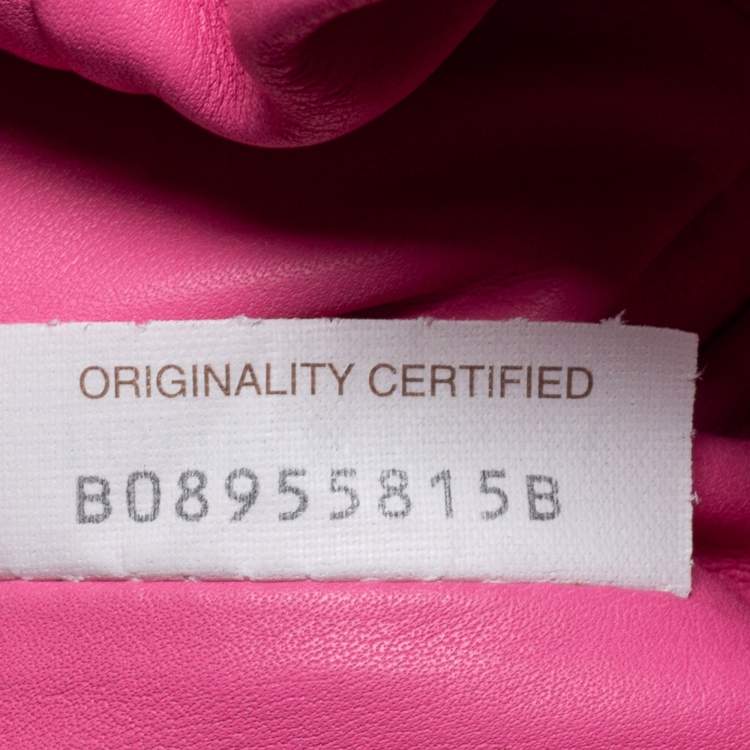 Pre Owned Bottega Veneta Pink Leather Mini The Pouch Bag