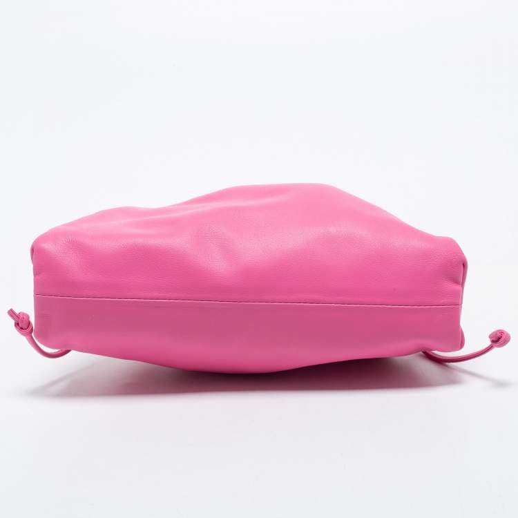 Pre Owned Bottega Veneta Pink Leather Mini The Pouch Bag