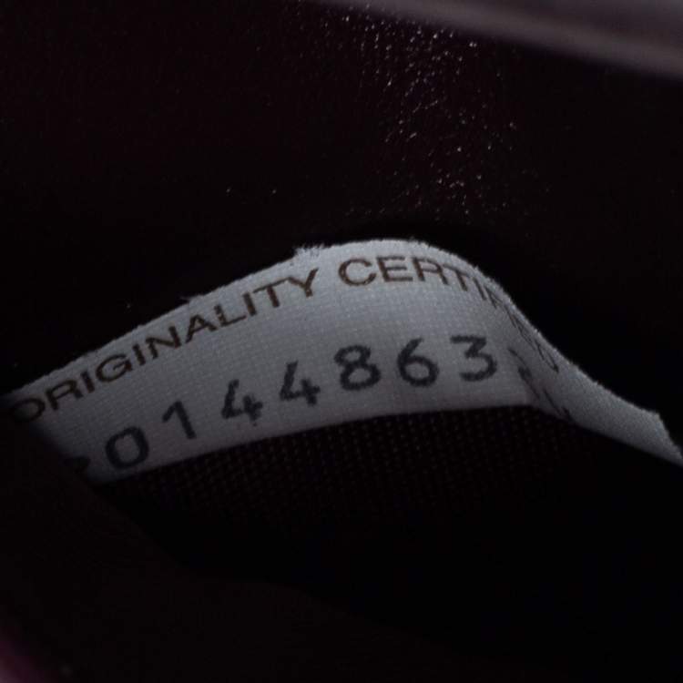 Pre Owned Bottega Veneta Dark Burgundy Leather Cassette Wallet