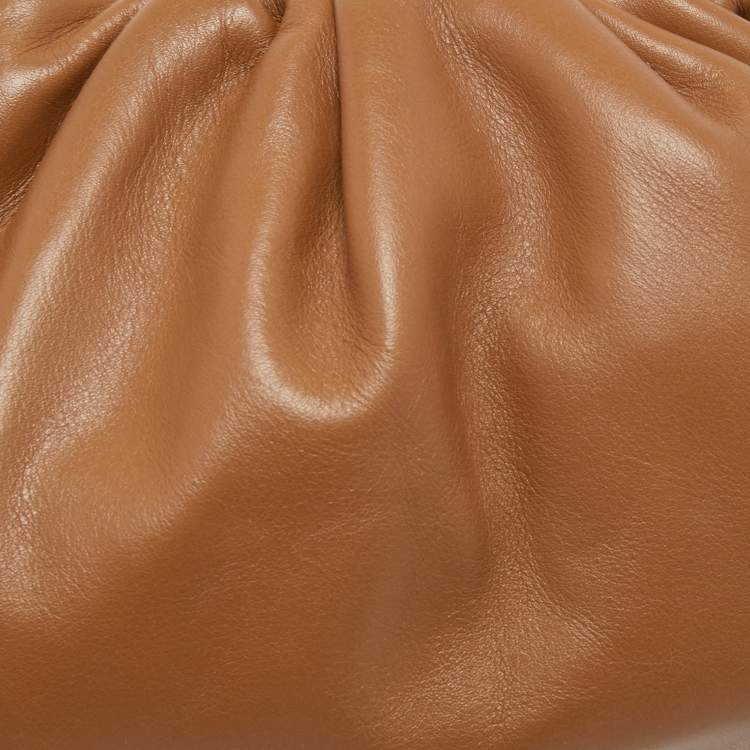 Pre Owned Bottega Veneta Brown Leather Mini The Pouch Bag