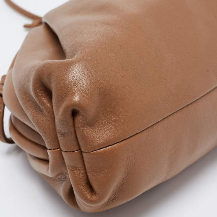 Pre Owned Bottega Veneta Brown Leather Mini The Pouch Clutch Bag