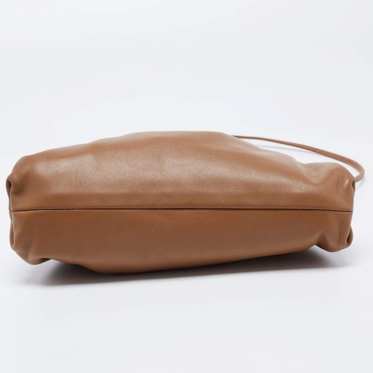 Pre Owned Bottega Veneta Brown Leather Mini The Pouch Clutch Bag