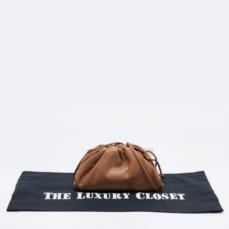 Pre Owned Bottega Veneta Brown Leather Mini The Pouch Clutch Bag