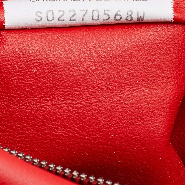 Pre Owned Bottega Veneta Red Leather Mini Double Knot Hobo