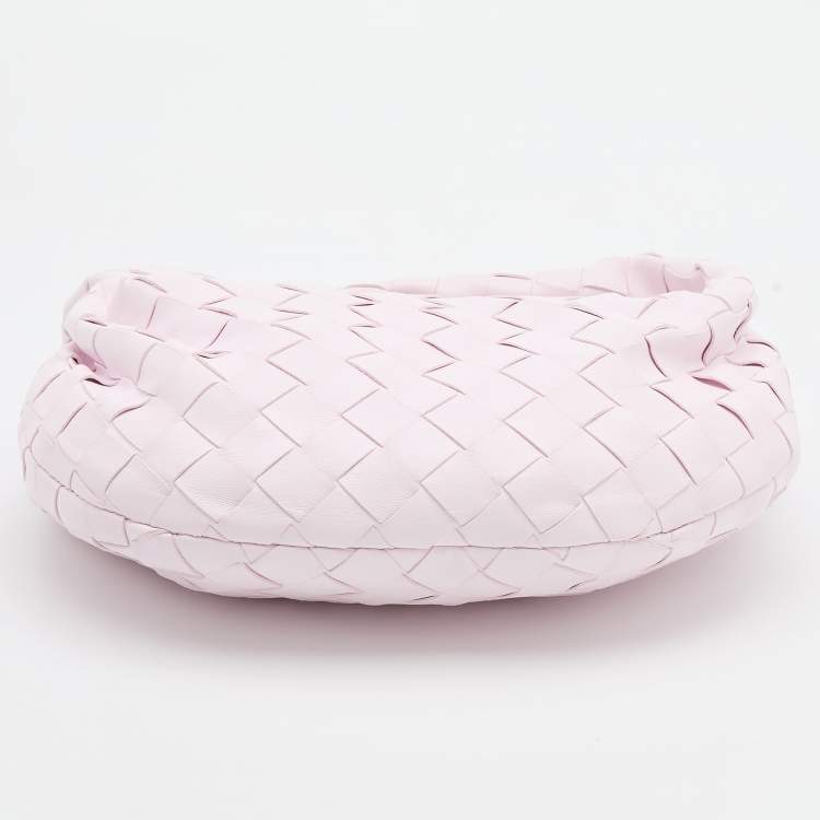Pre Owned Bottega Veneta Blush Pink Intrecciato Leather Mini Jodie Hobo