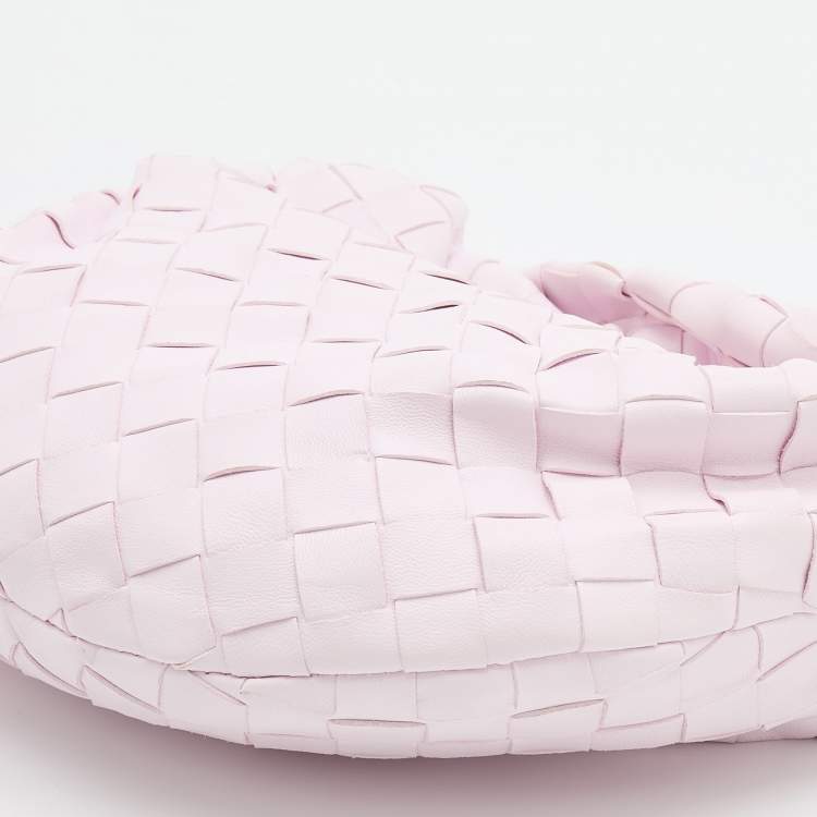Pre Owned Bottega Veneta Blush Pink Intrecciato Leather Mini Jodie Hobo