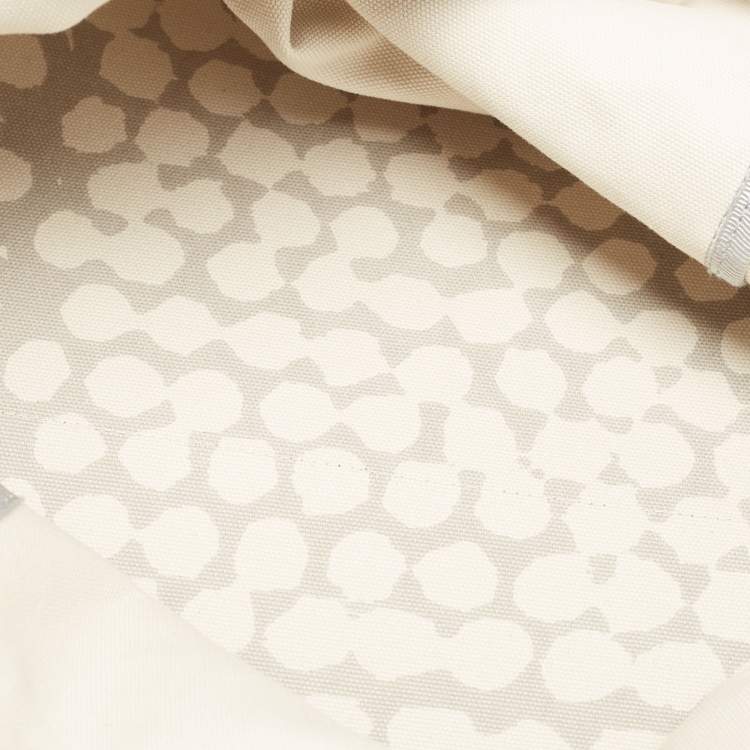 Pre Owned Bottega Veneta Cream/Grey Canvas Maxi All Over Tote