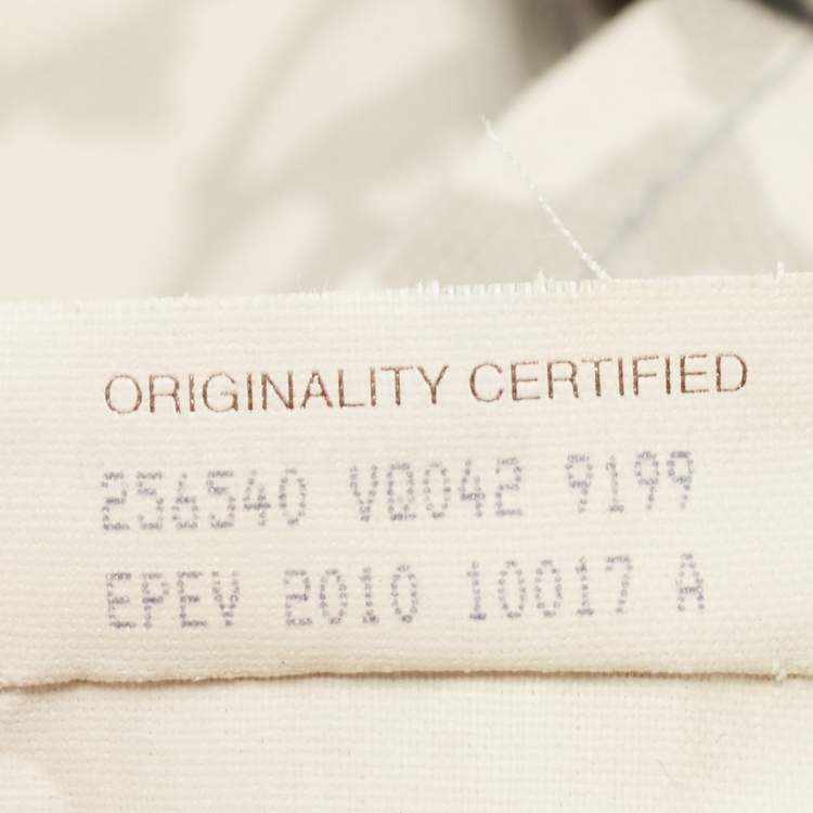 Pre Owned Bottega Veneta Cream/Grey Canvas Maxi All Over Tote