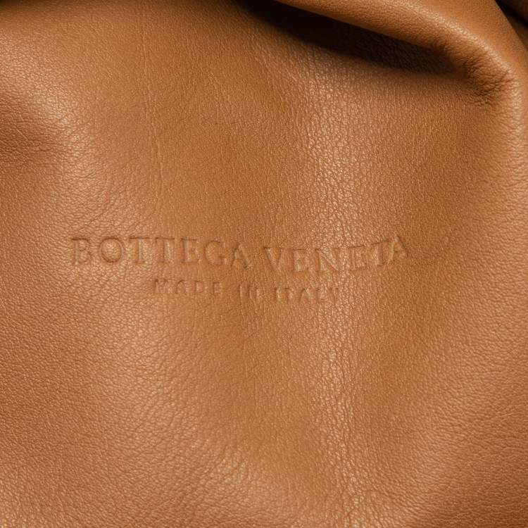 Pre Owned Bottega Veneta Brown Leather Teen Pouch Clutch