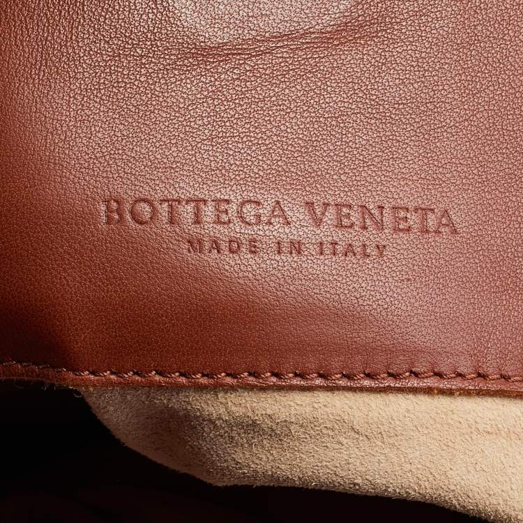 Pre Owned Bottega Veneta Brown Intrecciato Leather Fringe Shoulder Bag