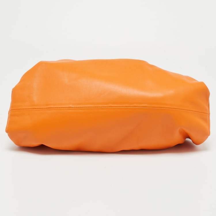 Pre Owned Bottega Veneta Orange Leather The Pouch Clutch
