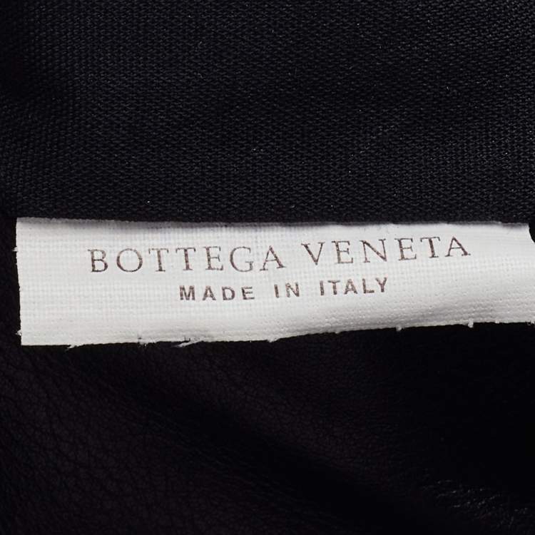 مملوكة مسبقًا Bottega Veneta Black/Gold Intrecciomirage Leather Chain Shoulder Bag
