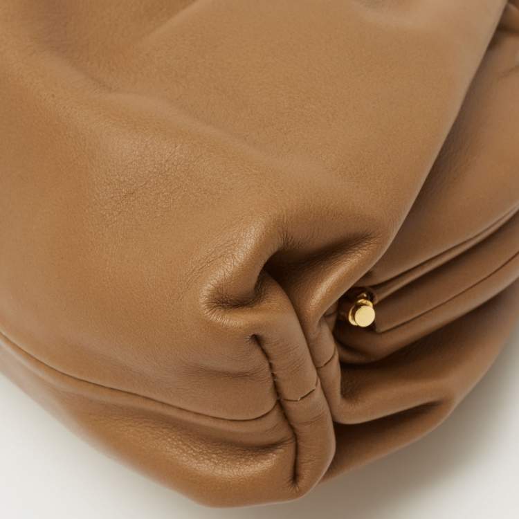 Pre Owned Bottega Veneta Brown Leather Mini Pouch