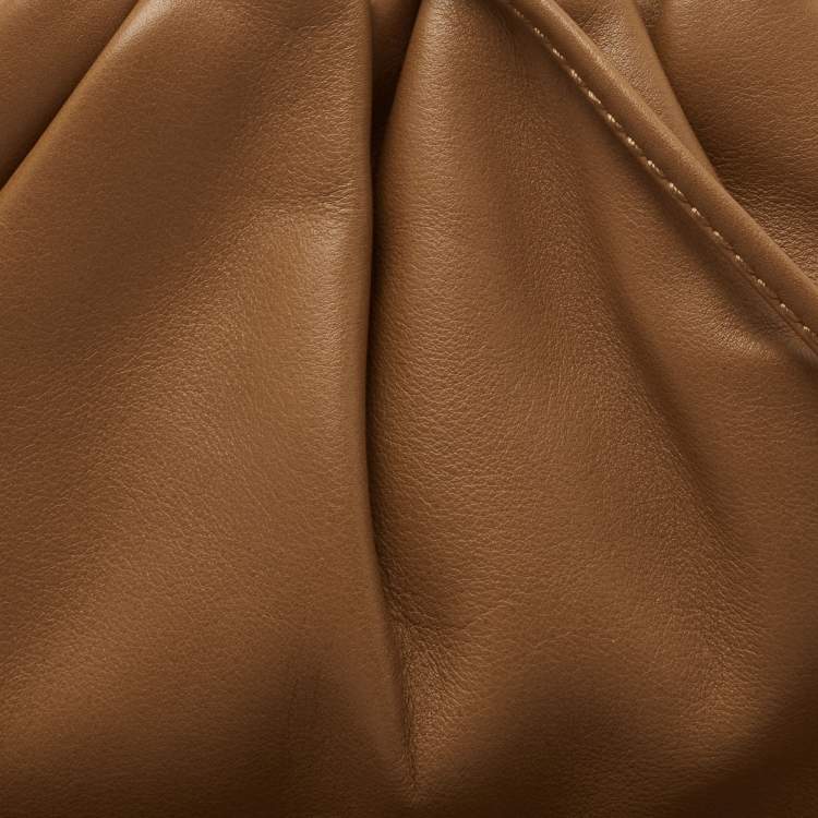 Pre Owned Bottega Veneta Brown Leather Mini Pouch