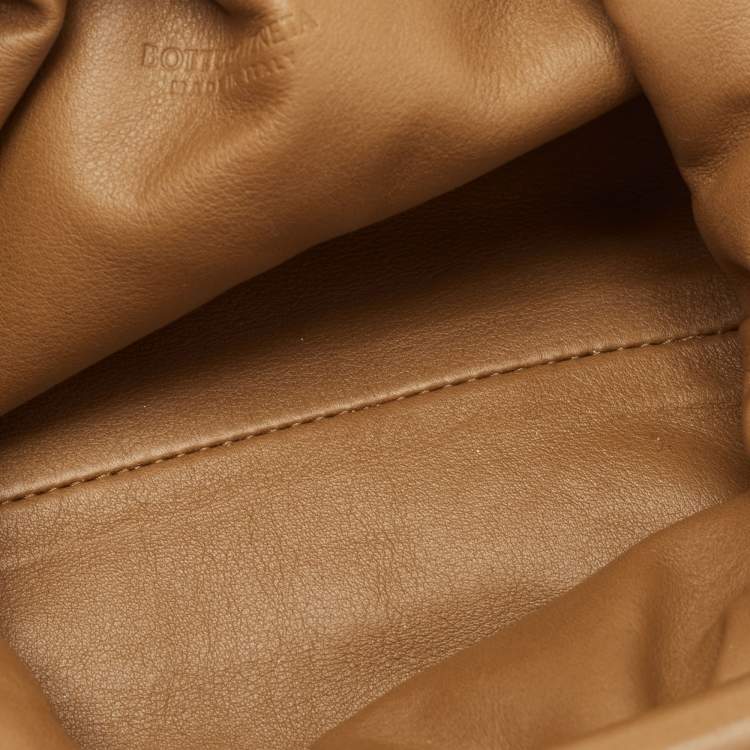 Pre Owned Bottega Veneta Brown Leather Mini Pouch