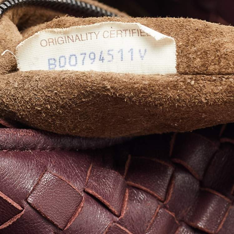 Pre Owned Bottega Veneta Burgundy Intrecciato Leather Bella Tote