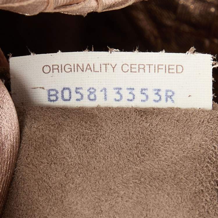 Pre Owned Bottega Veneta Metallic Rose Gold Intrecciato Leather Cesta Tote